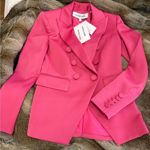 Veronica Beard Miller Dickey Blazer in color Hibiscus - Picture 5 of 16